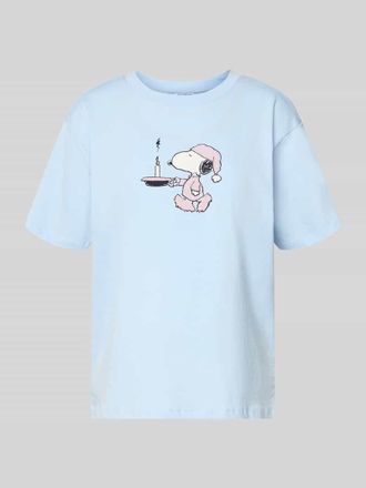 Jake*s Casual Pyjame-Oberteil mit Motiv-Print in Hellblau, Gr&ouml;&szlig;e XXL