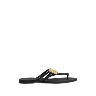 Dolce & Gabbana Flip Flops, female, Black, Size: 6 US Thong Sandals