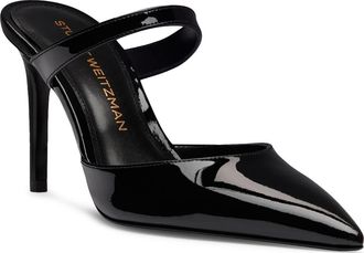 Stuart Weitzman Power Mule 85 in Black Calf at Nordstrom, Size 5.5