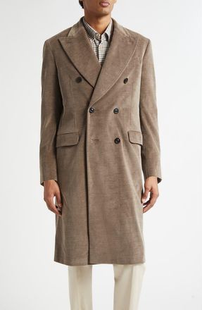 Boglioli Double Breasted Corduroy Coat in Sand at Nordstrom, Size 36 Us