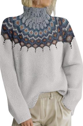 Generic HOOUDO Sleeveless Jumpers for Women Uk Fairisle Sweatshirts Ladies Fleece Tunic Tops Long Sleeve Sweaters Trendy Blouse Shirt Sparkly Tops for Women U