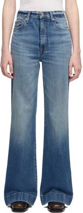 7 For All Mankind Dojo Tailorless Wide Leg Trouser Jeans in Faded Echo at Nordstrom, Size 32