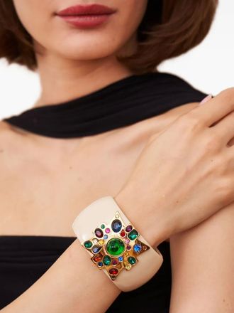 Kenneth Jay Lane Bracciale con smeraldi - Toni neutri