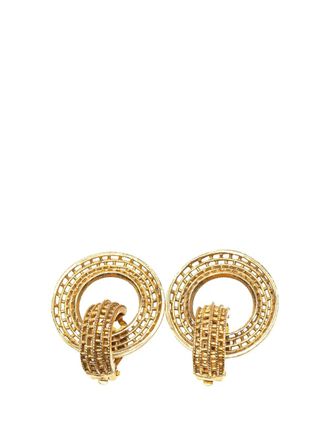Chanel 1970-1980 Gold Plated Hoop Clip on Earrings costume earrings - women - Gold Plated - One Size