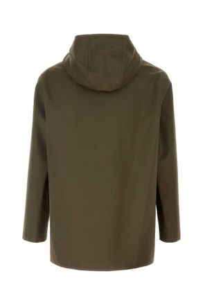 Fendi Logo Parka Coat - Green