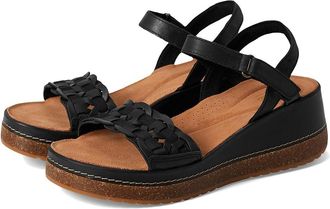 Clarks Kassanda Bar Womens Sandals Black Leather : 9.5 B - Medium, Suede