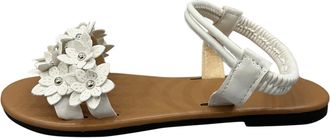 Generic Women Summer Fashion Low Heel Roman Open Toe Elastic Strap Casual Comfortable Walking Outdoor Holiday Beach Footwear (White, 6.5)