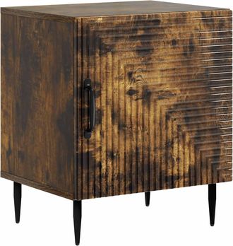 vidaXL Armario De Noche Roble Ahumado 43 X 34,5 X 50 Cm Vidaxl