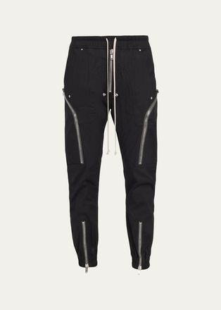 Rick Owens Mens Zipped-Trim Drawstring Joggers