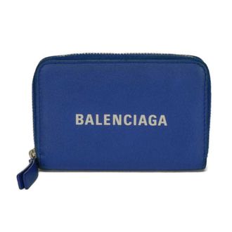 Balenciaga Blue Leather Coin Purse/Coin Case (Pre-Owned)