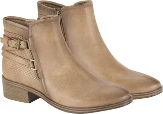 BareTraps Mackenzie Bootie Womens Salted Caramel Leather Boots LION341