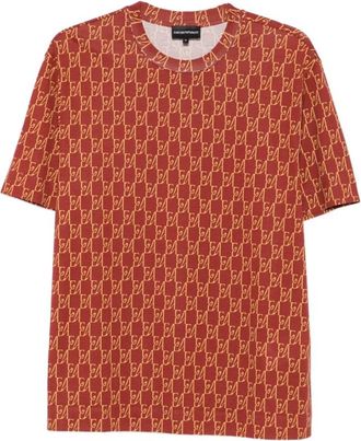 Emporio Armani Bedruikt T-shirt - Heren - T-shirts - Rood - XL - Tops