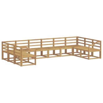 vidaXL Conjunto De Sof&aacute;s De Exterior 10 Pcs Blanco Vidaxl