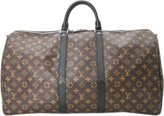 Louis Vuitton Pre-owned Canvas Weekendtas - unisex - Vintage Weekendtas - Bruin - ONE Size - Vintage