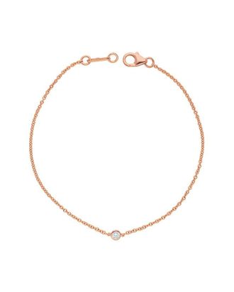 Diana M. Jewels Fine Jewelry 14K Rose Gold 0.15 Ct. Tw. Diamond Chain Bracelet
