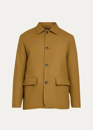 Kiton Mens Cashmere Twill Car Coat