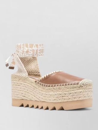 Stella McCartney gaia wedge espadrille sandal back strap