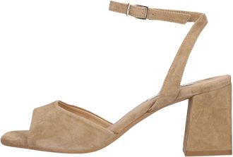 Notre-V Dames Hakken 22304 - Dames - Sandalen met hakken - Beige - 39 EU - Leer - Schoenen