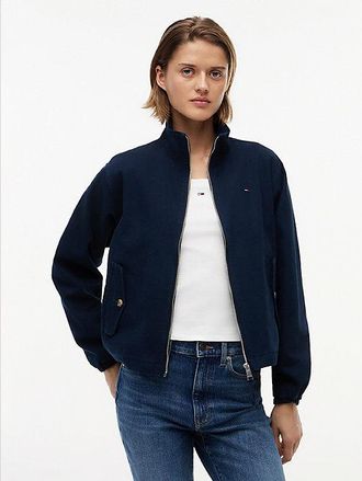 Tommy Hilfiger Chaqueta de lona aterciopelada con cremallera