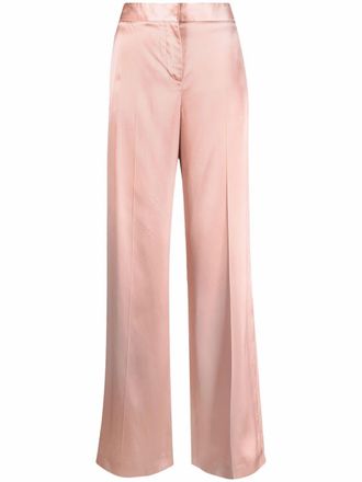 Alexander McQueen Pantaloni con effetto satinato - Rosa
