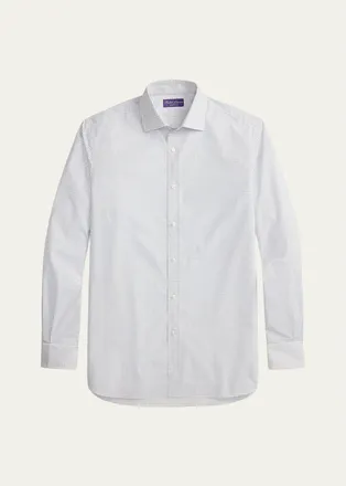 Ralph Lauren Purple Label Mens Tattersall Poplin Sport Shirt