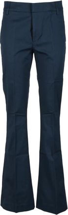 Dondup Wijde broek - Dames - Wijde Broeken - Blauw - W26 - Katoen - Broeken