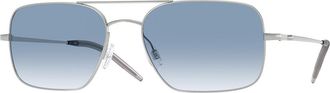 Oliver Peoples OV1373S Victory II 50367O Mens Sunglasses Silver Size 55