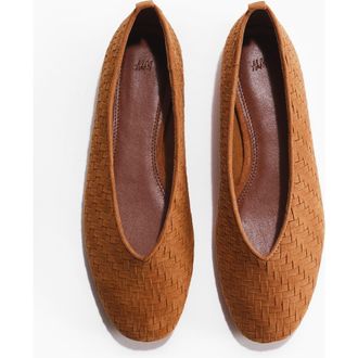 H&M Braided Ballet Pumps in Brown at Nordstrom, Size 11