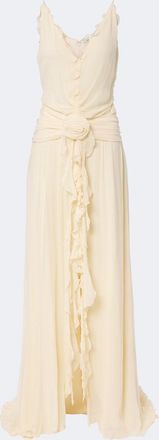 Blumarine Ruffled georgette maxi dress