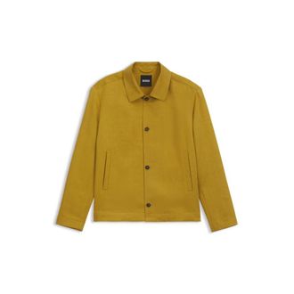 BOSS Regular-fit jacket with micro pattern