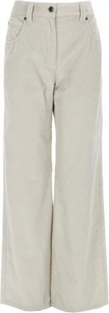 Brunello Cucinelli Pantaloni a cinque tasche dal taglio dritto - - Trousers - Donna - Beige - XL