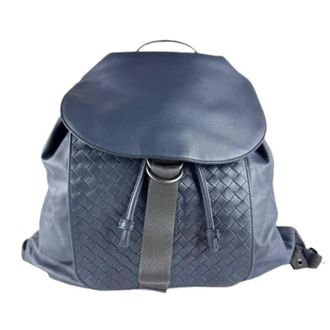 Bottega Veneta Pre-owned Vintage Leather Backpack - unisex - Bottega Veneta Vintage - Vintage Backpacks - Blue - ONE SIZE - Pre-owned