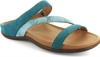 Strive Footwear Womens Trio Ii Strappy Sandals In Turquoise/snake
