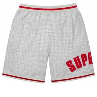 SUPREME Ultrasuede mesh short Grey Red SUP-SS24-211