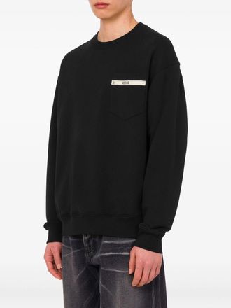 Moschino Mens Pocket-detail Sweatshirt - Black Cotton - Size Medium