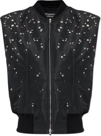 Jil Sander Gilet imbottito con decorazioni cucite - - Jackets - Donna - Nero - L