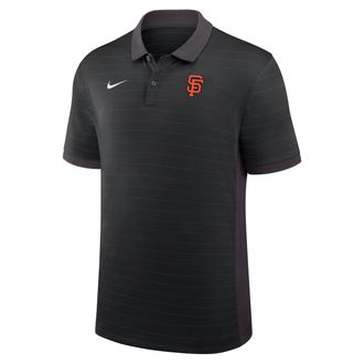 Nike San Francisco Giants Authentic Collection Striped Victory Nike Mens Dri-FIT MLB Polo in Black | 03BG0GJ6GIA-P81