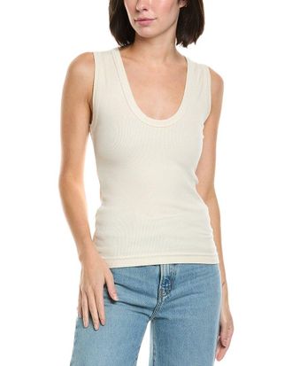 perfectwhitetee Perfectwhitetee U-Neck Ribbed Tank