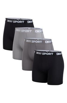 DKNY Pack of 4 Boxer Briefs in Black/char/lt Grey/black at Nordstrom Rack, Size X-Large