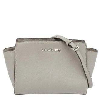 Michael Kors Pre-owned Cross Body Bags, female, Gray, Size: ONE SIZE Pre-owned Leather shoulder-bags