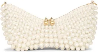 Cult Gaia Mercier Beaded Clutch in Ivory at Nordstrom