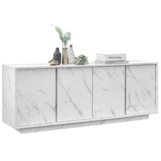 Les Tendances Movil Multiusos Carrara - 4 Puertas - Para Vestibulo, Dormitorio, Cocina, Pasillo - Madera En Tablero De Particulas De Melamina, 110,1 X 42 X 140 Cm