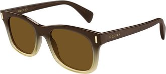 Alexander McQueen AM0551S Asian Fit 004 Mens Sunglasses Brown Size 52