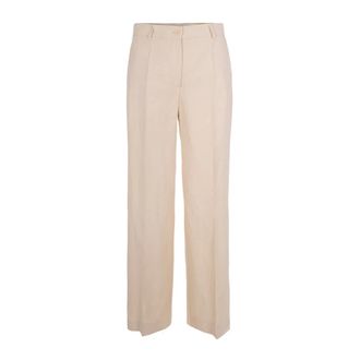 P.A.R.O.S.H. Straight Trousers, female, Beige, Size: L Raisa Pants