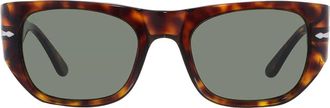 Persol Green Square Ladies Sunglasses PO3308S 24/31 51
