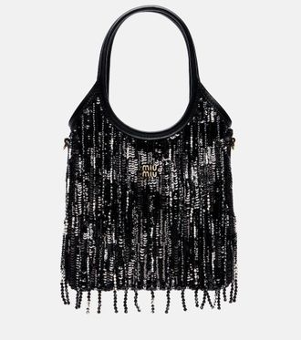 Miu Miu Ivy Medium embellished satin tote bag