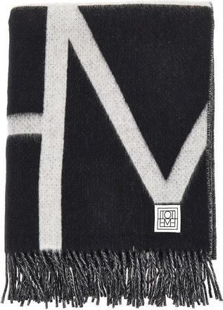 Toteme Brushed wool Monogram scarf Woman One Size