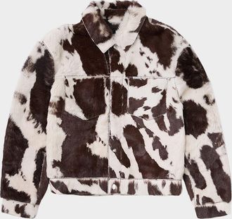 Represent Men & apos;s Cowhide Leather Trucker Jacket