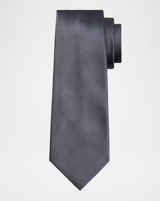 Kiton Men & apos;s Solid Silk 7-Fold Tie