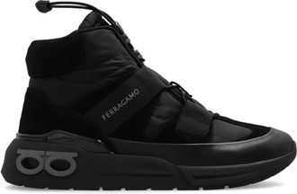 Ferragamo Cosma High-Top Panelled Sneakers, Size 10.5